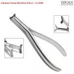 Orthodontic Hammer Head Pliers Cinch Back Niti Wire Dental Lab instruments 13.5cm