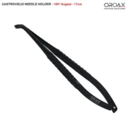 Portaagujas Castroviejo Needle Holder - 180° Angled - 17cm - Image 3