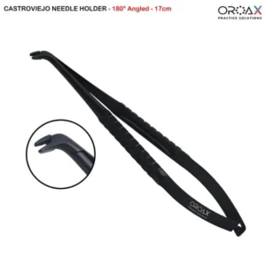 Portaagujas Castroviejo Needle Holder - 180° Angled - 17cm