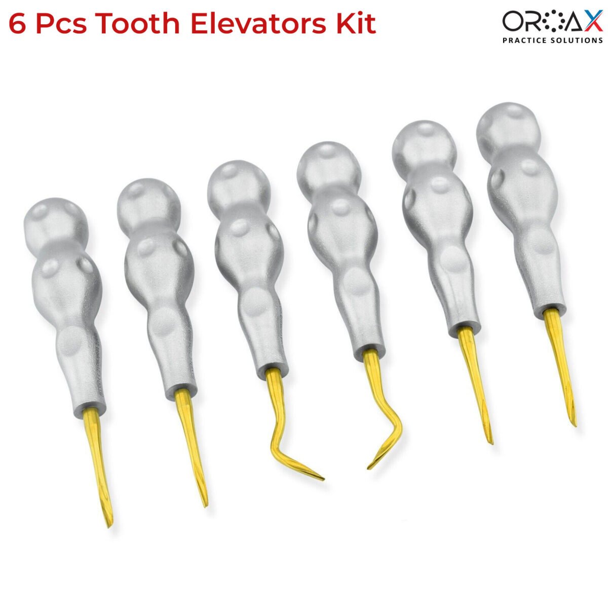 6pcs Dental Twist Point Root Elevators Set - Luxating Instruments - Image 2