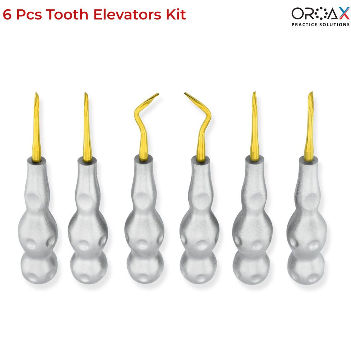 6pcs Dental Twist Point Root Elevators Set - Luxating Instruments - Image 1