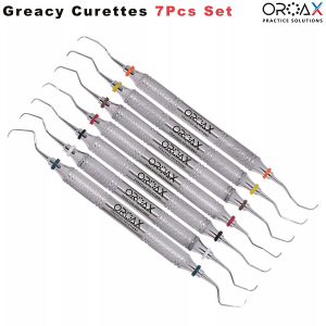 7 Pcs Periodontal Gracey Curettes Set -Hollow Handel
