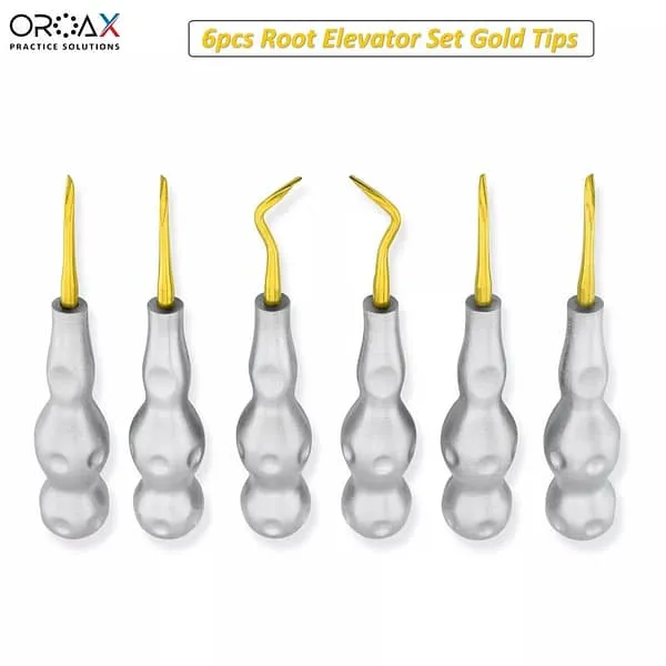 6pcs Dental Twist Point Root Elevators Set - Luxating Instruments