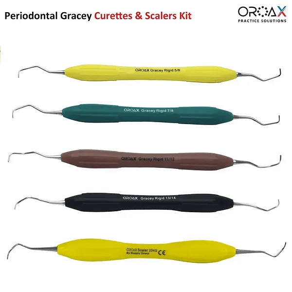 Gracey Curettes & Scalers Dental Hygiene Set with Cassette