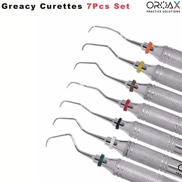 7 Pcs Periodontal Gracey Curettes Set -Hollow Handel
