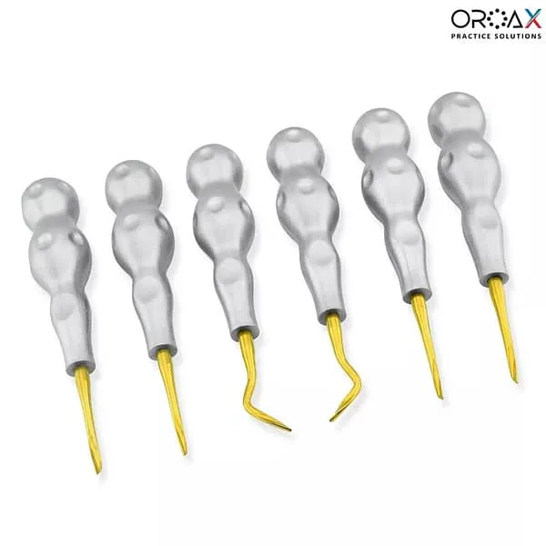 6pcs Dental Twist Point Root Elevators Set - Luxating Instruments