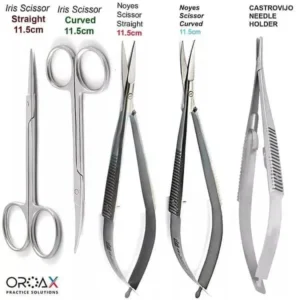 Micro Castroviejo Needle Holder & Iris Noyes Scissors Set