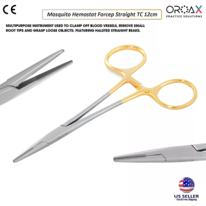 Mosquito Hemostat Forceps TC 4.75"STRAIGHT