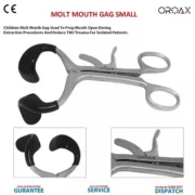 2pcs Molt Mouth Gag 3.5" & 5.5" Black Stainless Steel - Image 2