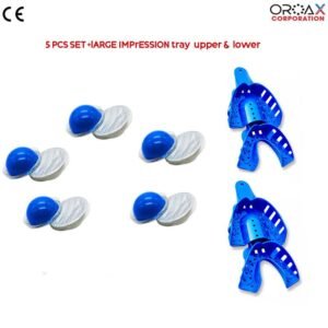 Dental Impression Blue Putty & Tray Set – 5 Kits + 4 Trays (Large)