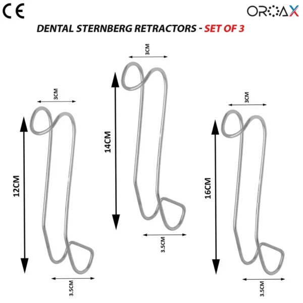 Lip Cheek Retractor Sternberg Dental set of 3