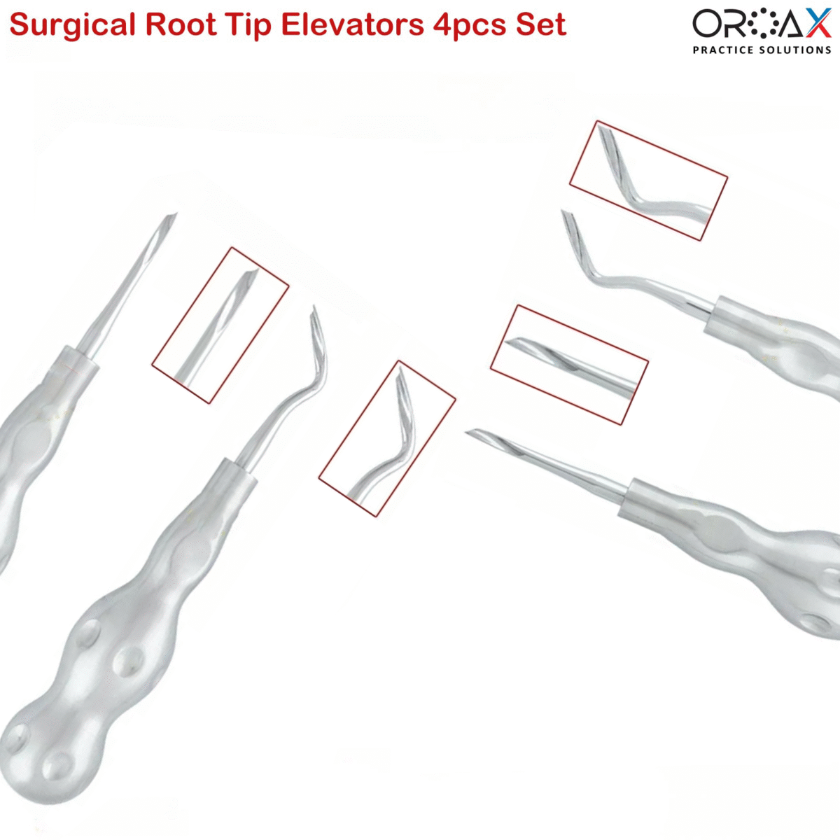 Dental Root Elevators 4pcs Set - Image 2