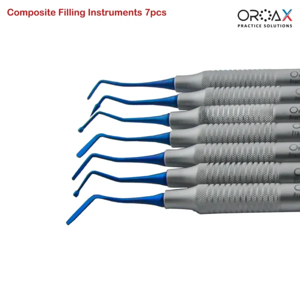 7pcs Composite Filling Instrument Blue Titanium Coated