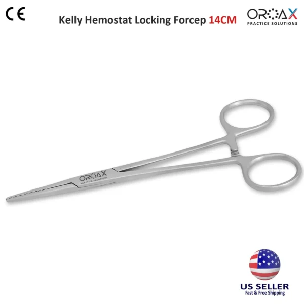 Straight Kelly Hemostat Locking Forceps 14cm