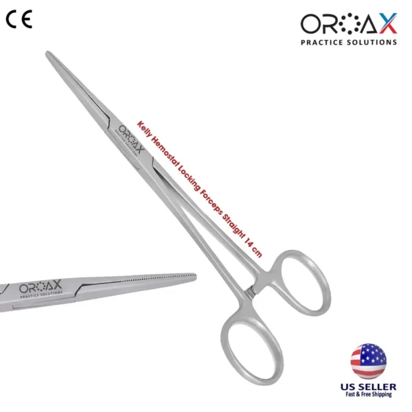 Straight Kelly Hemostat Locking Forceps 14cm