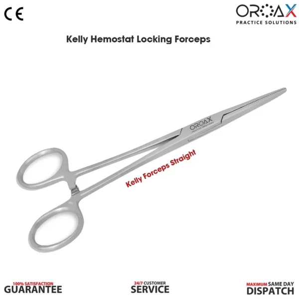 Kelly Hemostat Locking Forceps Straight 16 cm
