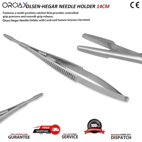 Surgical Instrument Set – Scissors, Tweezer, Castroviejo, & Scalpel Handle